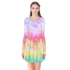 Rainbow Pontilism Background Flare Dress by Nexatart