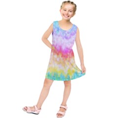 Rainbow Pontilism Background Kids  Tunic Dress by Nexatart