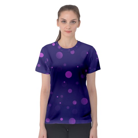 Decorative Dots Pattern Women s Sport Mesh Tee by ValentinaDesign