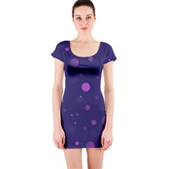 Decorative Dots Pattern Short Sleeve Bodycon Dress by ValentinaDesign