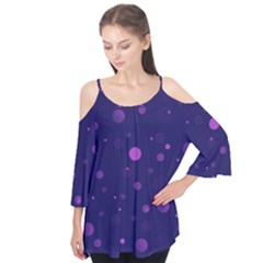 Decorative Dots Pattern Flutter Tees