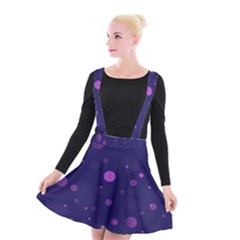 Decorative Dots Pattern Suspender Skater Skirt