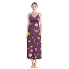 Decorative Dots Pattern Chiffon Maxi Dress