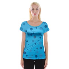 Decorative Dots Pattern Women s Cap Sleeve Top by ValentinaDesign