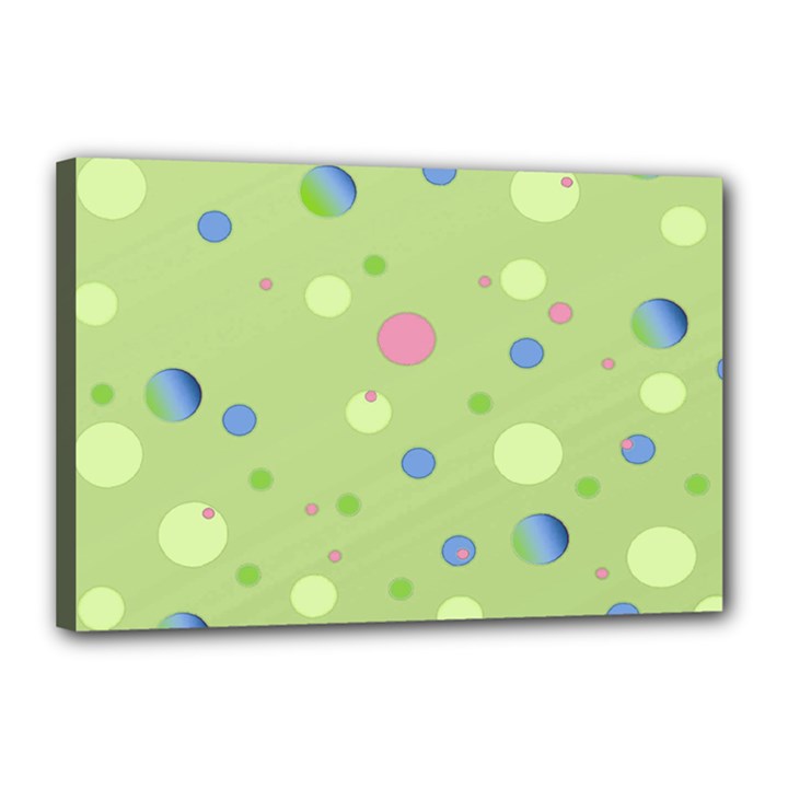 Decorative dots pattern Canvas 18  x 12 