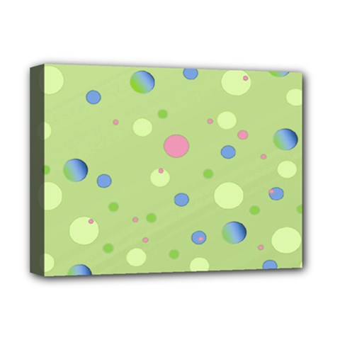 Decorative Dots Pattern Deluxe Canvas 16  X 12  