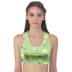 Decorative Dots Pattern Sports Bra by ValentinaDesign