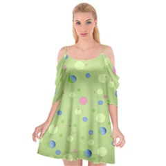 Decorative Dots Pattern Cutout Spaghetti Strap Chiffon Dress by ValentinaDesign