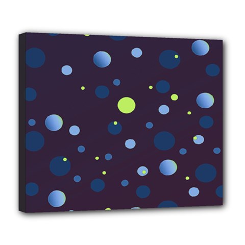 Decorative Dots Pattern Deluxe Canvas 24  X 20   by ValentinaDesign