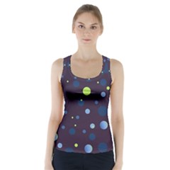 Decorative Dots Pattern Racer Back Sports Top by ValentinaDesign