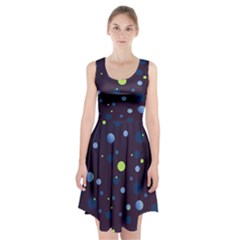 Decorative Dots Pattern Racerback Midi Dress by ValentinaDesign