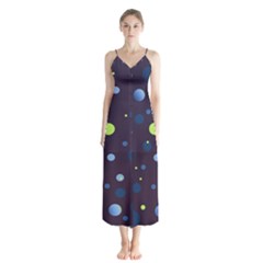 Decorative Dots Pattern Chiffon Maxi Dress