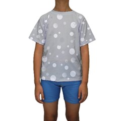 Decorative dots pattern Kids  Short Sleeve Swimwear