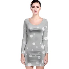 Decorative dots pattern Long Sleeve Bodycon Dress