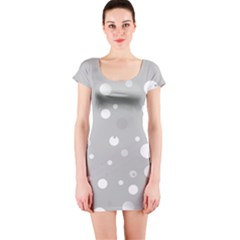 Decorative dots pattern Short Sleeve Bodycon Dress