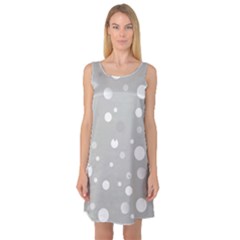 Decorative dots pattern Sleeveless Satin Nightdress