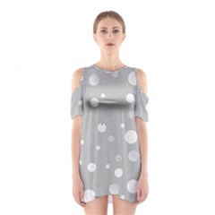 Decorative dots pattern Shoulder Cutout One Piece