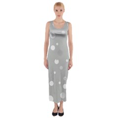 Decorative dots pattern Fitted Maxi Dress