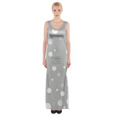 Decorative dots pattern Maxi Thigh Split Dress