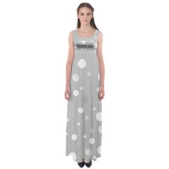 Decorative dots pattern Empire Waist Maxi Dress