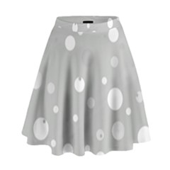 Decorative dots pattern High Waist Skirt