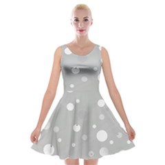 Decorative dots pattern Velvet Skater Dress