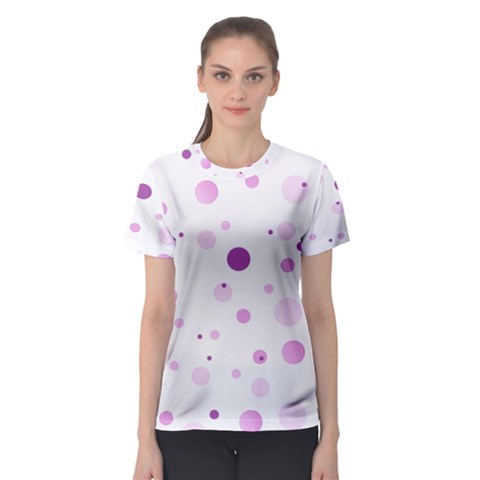 Decorative Dots Pattern Women s Sport Mesh Tee by ValentinaDesign