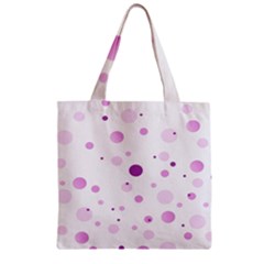 Decorative Dots Pattern Zipper Grocery Tote Bag by ValentinaDesign