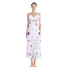 Decorative Dots Pattern Chiffon Maxi Dress