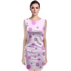 Decorative Dots Pattern Classic Sleeveless Midi Dress by ValentinaDesign