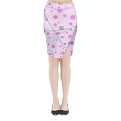 Decorative Dots Pattern Midi Wrap Pencil Skirt by ValentinaDesign