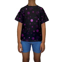 Decorative Dots Pattern Kids  Short Sleeve Swimwear by ValentinaDesign