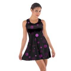 Decorative Dots Pattern Cotton Racerback Dress by ValentinaDesign