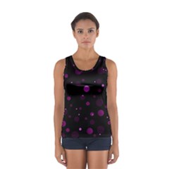 Decorative Dots Pattern Women s Sport Tank Top  by ValentinaDesign