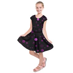 Decorative Dots Pattern Kids  Short Sleeve Dress by ValentinaDesign