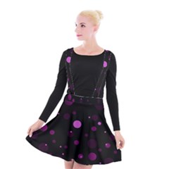 Decorative Dots Pattern Suspender Skater Skirt