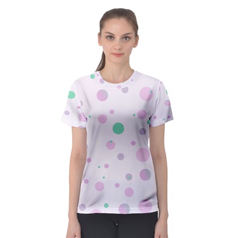 Decorative Dots Pattern Women s Sport Mesh Tee by ValentinaDesign