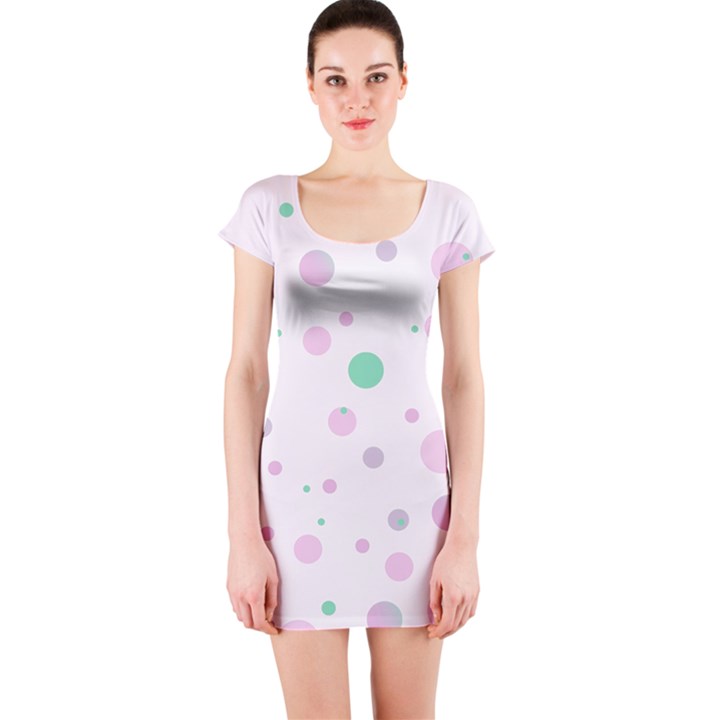 Decorative dots pattern Short Sleeve Bodycon Dress