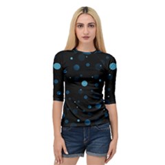 Decorative Dots Pattern Quarter Sleeve Tee