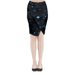 Decorative Dots Pattern Midi Wrap Pencil Skirt by ValentinaDesign