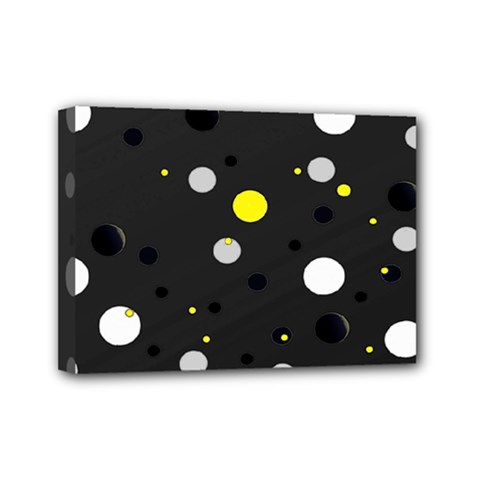 Decorative Dots Pattern Mini Canvas 7  X 5  by ValentinaDesign