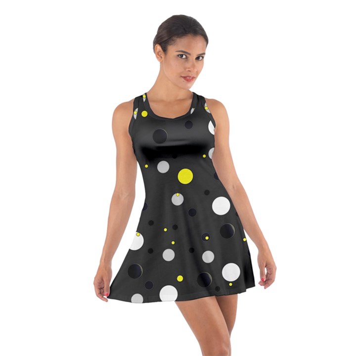 Decorative dots pattern Cotton Racerback Dress