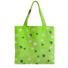 Decorative Dots Pattern Zipper Grocery Tote Bag by ValentinaDesign