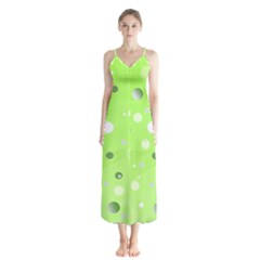 Decorative Dots Pattern Chiffon Maxi Dress