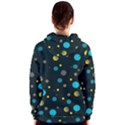 Decorative dots pattern Women s Zipper Hoodie View2