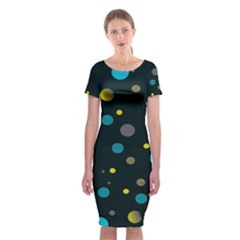 Decorative Dots Pattern Classic Short Sleeve Midi Dress by ValentinaDesign