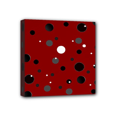 Decorative Dots Pattern Mini Canvas 4  X 4  by ValentinaDesign