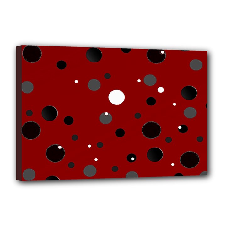 Decorative dots pattern Canvas 18  x 12 