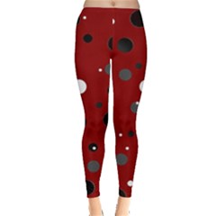 Decorative Dots Pattern Leggings  by ValentinaDesign