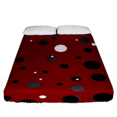 Decorative Dots Pattern Fitted Sheet (queen Size) by ValentinaDesign